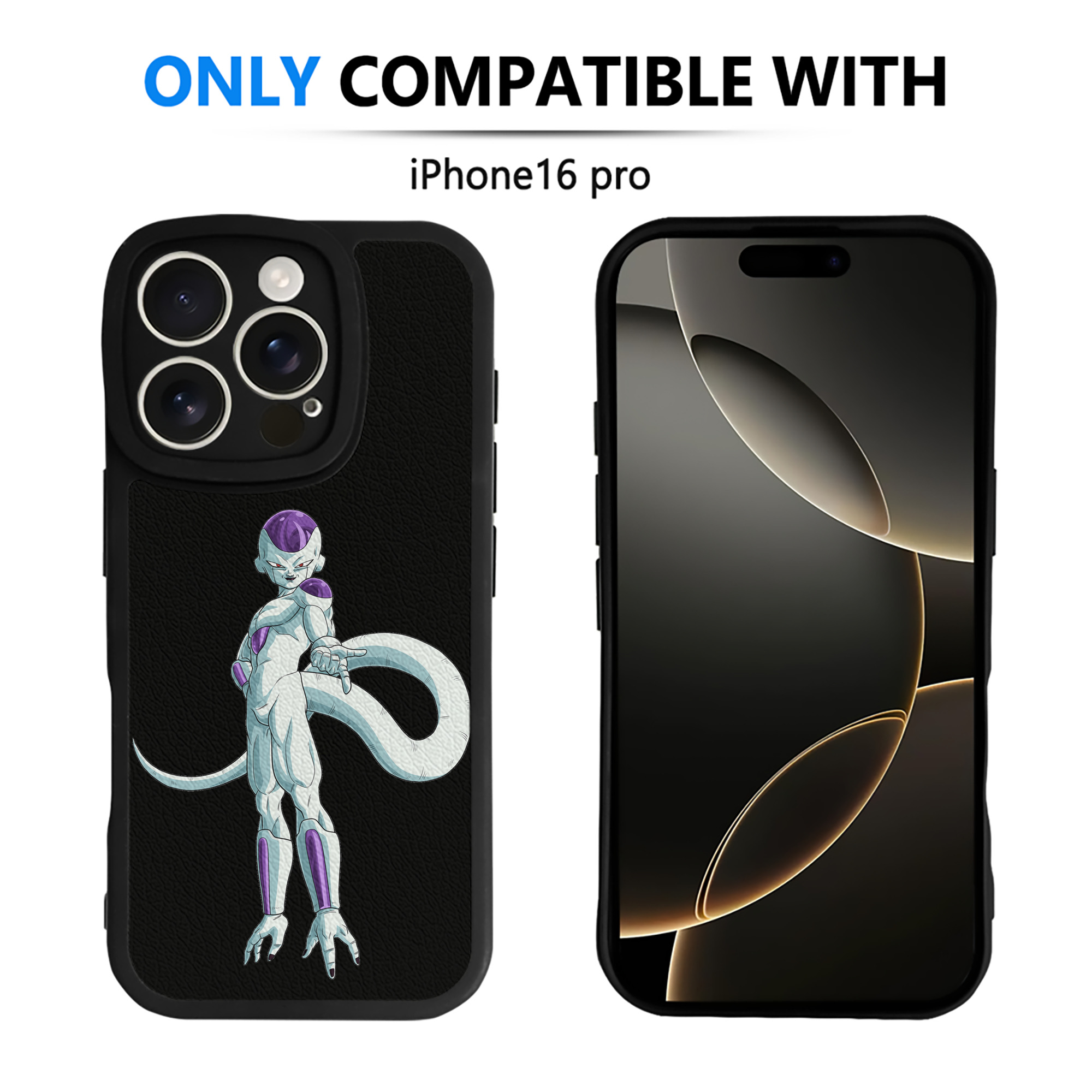 （画像用） ドラゴンボール フリーザ DRAGON BALL Frieza 【iPhone 16シリーズ対応】シリコンスマホケース（レザー調） 材質：シリコン